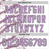 Custom White Light Purple-Black Cherry Blossoms Sakura Authentic Baseball Jersey