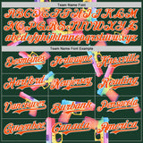 Custom Green Orange-White Colorful Firepower 3D Pattern Design Authentic Baseball Jersey