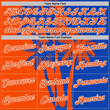 Custom Thunder Blue Orange-White Hawaii Tropical Coastal Palm Trees Performance T-Shirt