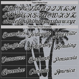 Custom Gray Black-White Hawaii Tropical Coastal Palm Trees Performance T-Shirt