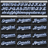 Custom Black White-Royal Japanese Wave 3D Pattern Design Authentic Baseball Jersey