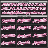 Custom Black White Pink-Teal Japanese Wave 3D Pattern Design Authentic Baseball Jersey