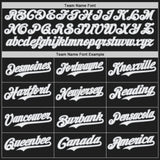 Custom Black White-Gray Japanese Wave 3D Pattern Design Authentic Baseball Jersey