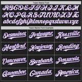 Custom Black White Purple-Gold Japanese Wave 3D Pattern Design Authentic Baseball Jersey