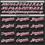 Custom Black White-Crimson Japanese Wave 3D Pattern Design Authentic Baseball Jersey