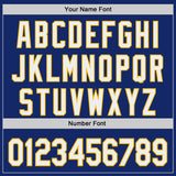 Custom Royal White-Gold Japanese Wave 3D Pattern Design Authentic Baseball Jersey