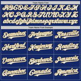 Custom Royal White-Old Gold Japanese Wave 3D Pattern Design Authentic Baseball Jersey