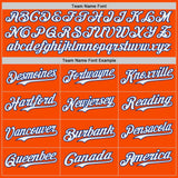 Custom Orange White-Royal Japanese Wave 3D Pattern Design Authentic Baseball Jersey