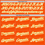 Custom Orange White-Gold Japanese Wave 3D Pattern Design Authentic Baseball Jersey