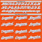 Custom Orange White-Light Blue Japanese Wave 3D Pattern Design Authentic Baseball Jersey