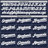 Custom Navy White-Gray Japanese Wave 3D Pattern Design Authentic Baseball Jersey