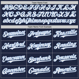 Custom Navy White-Light Blue Japanese Wave 3D Pattern Design Authentic Baseball Jersey