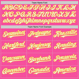 Custom Pink White-Gold Japanese Wave 3D Pattern Design Authentic Baseball Jersey