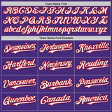 Custom Purple White-Red Japanese Wave 3D Pattern Design Authentic Baseball Jersey