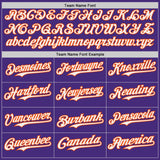 Custom Purple White-Orange Japanese Wave 3D Pattern Design Authentic Baseball Jersey