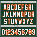 Custom Green White-Orange Japanese Wave 3D Pattern Design Authentic Baseball Jersey