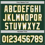 Custom Green White-Gold Japanese Wave 3D Pattern Design Authentic Baseball Jersey