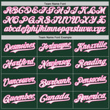 Custom Green White-Pink Japanese Wave 3D Pattern Design Authentic Baseball Jersey