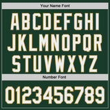 Custom Green White-Old Gold Japanese Wave 3D Pattern Design Authentic Baseball Jersey