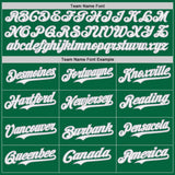 Custom Kelly Green White-Gray Japanese Wave 3D Pattern Design Authentic Baseball Jersey