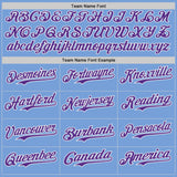Custom Light Blue Purple-White Japanese Wave 3D Pattern Design Authentic Baseball Jersey