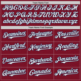 Custom Crimson White-Navy Japanese Wave 3D Pattern Design Authentic Baseball Jersey