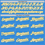 Custom Electric Blue White-Gold Japanese Wave 3D Pattern Design Authentic Baseball Jersey