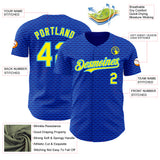 Custom Blue Light Yellow-Sky Blue Brazil Style Authentic Baseball Jersey