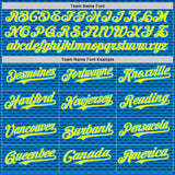 Custom Blue Light Yellow-Sky Blue Brazil Style Authentic Baseball Jersey