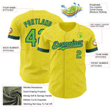 Custom Light Yellow Aurora Green-Royal Brazil Style Authentic Baseball Jersey