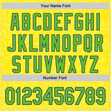 Custom Light Yellow Aurora Green-Royal Brazil Style Authentic Baseball Jersey