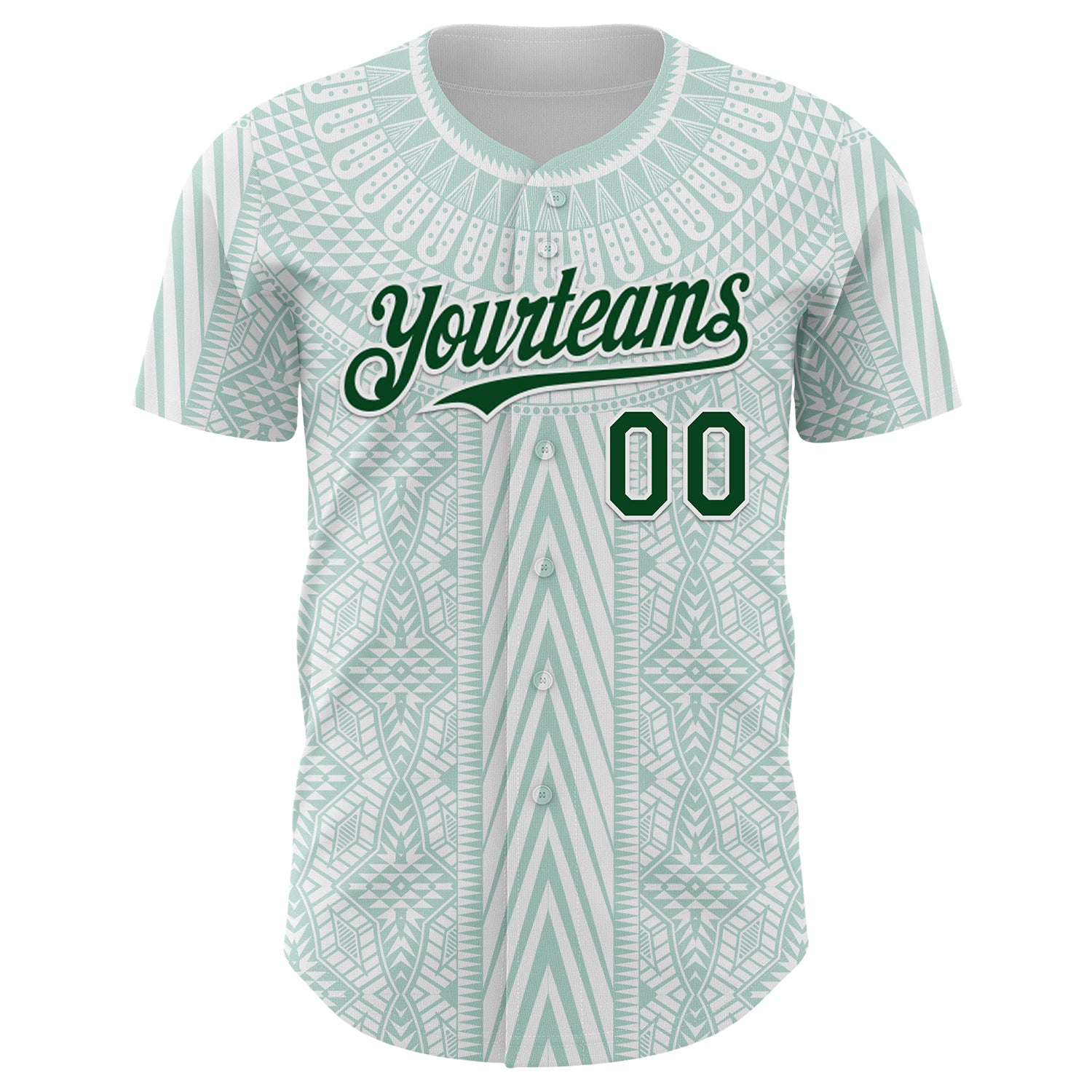 Custom White-Green Mexico Style Authentic Baseball Jersey