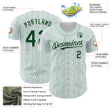 Custom White-Green Mexico Style Authentic Baseball Jersey