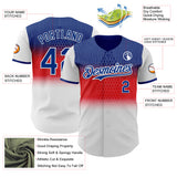 Custom Royal Red-White Colombia Style Authentic Baseball Jersey