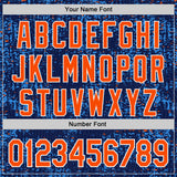 Custom Navy Orange Blue-White France Style Authentic Baseball Jersey