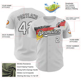 Custom White Red Yellow-Black Germany Style Authentic Baseball Jersey