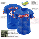 Custom Blue White-Red Japan Style Authentic Baseball Jersey