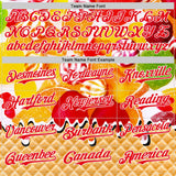 Custom Gold Fire Red-White Candy Ice Cream Waffle Sweet Sugar Authentic Baseball Jersey