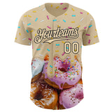 Custom City Cream-Black Ice Cream Donut  Foodie Dessert Authentic Baseball Jersey