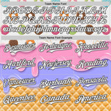 Custom White-Black Ice Cream Waffle Donut Foodie Dessert Authentic Baseball Jersey