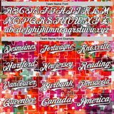 Custom Red White-Black Puzzle 3D Pattern Design Authentic Baseball Jersey