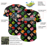 Custom Black-White Puzzle 3D Pattern Design Authentic Baseball Jersey