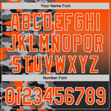 Custom Orange Black-White Half Camo Ombre Authentic Baseball Jersey