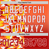 Custom Orange Red-White Half Camo Ombre Authentic Baseball Jersey