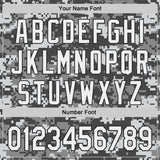 Custom Gray White-Black Half Camo Ombre Authentic Baseball Jersey