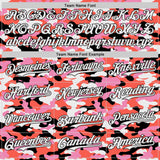Custom Orange White Pink-Black Half Camo Ombre Authentic Baseball Jersey