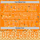 Custom Bay Orange-White Ice Cream Waffle Foodie Dessert Authentic Baseball Jersey