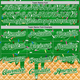 Custom Grass Green-White Ice Cream Waffle Foodie Dessert Authentic Baseball Jersey