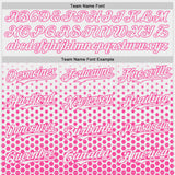 Custom White-Pink Geometric Hexagonal Dot Gradient Authentic Baseball Jersey