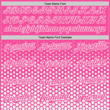 Custom Pink-White Geometric Hexagonal Dot Gradient Authentic Baseball Jersey